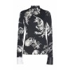 Loewe Leather-Trimmed Printed Jersey Tur - Koszulki - długie - 