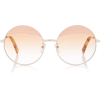 Loewe Sunglasses Round Leather-Trimmed M - Sunglasses - 