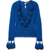 Loewe Tasseled pointelle-knit cotton swe - Pullovers - 