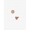 Logo Rose Gold-Tone Stud Earrings - Kolczyki - $75.00  ~ 64.42€