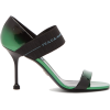 Logo-strap patent-leather sandals - Sandals - 