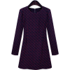 Long Sleeve Plaid A-Line Dress - 连衣裙 - $28.00  ~ ¥187.61