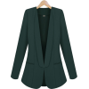 Long Style Jasper Linen Blazer - Jacket - coats - $50.00 