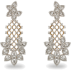 Long Diamond Earrings - Aretes - 