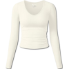 Long Sleeve Crop Top - Swetry - 