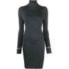 Long-Sleeve Gray Sweater Dress - Vestidos - 