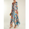 Long floral.dress 1 blue and white and o - Vestidos - 