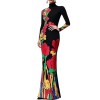 Long sleeve floral dress - Dresses - 