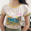 Loose Pullover T-Shirt Giraffe Print Sho - Shirts - $25.99 