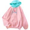 Loose hooded pullover print letter sweat - プルオーバー - $25.99  ~ ¥2,925
