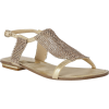 Lotus Agnetha Gold Diamante Flat Sandals - サンダル - 