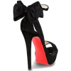 Louboutin Black Bow Heels - Zapatos clásicos - 
