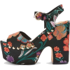 Lourdes embroidered platform heeled sand - プラットフォーム - 