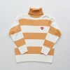 Love Embroidered Wide Striped Turtleneck - Pullovers - $29.99 