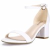 Low heel chunky white sandal - Sandały - 