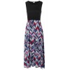 LuckyMore Women Boho Chevron Striped Print Summer Sleeveless Tank Long Maxi Party Dress - Dresses - $9.99  ~ £7.59