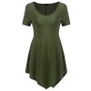 LuckyMore Women's Casual Scoop Neck Summer Short Sleeve Tunic Tops Shirts - Tunic - $6.59 