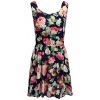 LuckyMore Womens Summer Casual Fit and Flare Floral Print Sleeveless Tank Dress - Dresses - $7.99 
