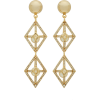 Lulu Frost Enigma Brass And Crystal - Earrings - 