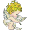 anđeo s ptičicom - Illustrations - 