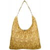 Luscious Feather like Pattern Handmade Beaded Shopper Hobo Handbag Satchel Purse Tote Bag Gold - ハンドバッグ - $35.50  ~ ¥3,995