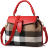 Luxury Plaid Designer Leather Handbag - Hand bag - $40.50 