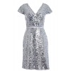 MACloth Elegant Cap Sleeve Sequin Bridesmiad Dress Cocktail Party Formal Gown - Dresses - $249.00 