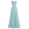 MACloth Elegant Strapless Chiffon Long Bridesmaid Dress Simple Prom Formal Gown - Dresses - $109.00 