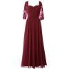 MACloth Illusion Half Sleeve Mother Of Bride Dress Lace Formal Evening Gown - Платья - $145.00  ~ 124.54€