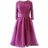 MACloth Women 3/4 Sleeve Lace Short Mother Of Bride Dress Formal Evening Gown - Obleke - $99.00  ~ 85.03€