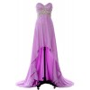 MACloth Women Hi Lo Crystal Long Prom Homecoming Dress Formal Evening Party Gown - Vestidos - $348.00  ~ 298.89€