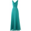 MACloth Women Long Cowl Neck Wedding Party Bridesmaid Dress Formal Gown - Dresses - $199.00 