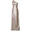 MACloth Women One Shoulder Long Bridesmaid Dress 2017 Sequin Formal Evening Gown - Dresses - $388.00 