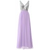 MACloth Women Straps V Neck Sequin Maxi Bridesmaid Dress 2017 Simple Prom Gown - ワンピース・ドレス - $248.00  ~ ¥27,912