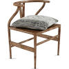 MADAME STOLTZ wooden chair with cushion - Uncategorized - 