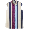 MANGO Striped satin blouse - 半袖衫/女式衬衫 - 
