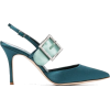 MANOLO BLAHNIK blauwe Lurum 90 zijden sa - Klassische Schuhe - 