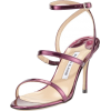 MANOLO BLAHNIK metallic heel sandal - Сандали - 