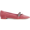 MANOLO BLAHNIK pink velvet flat shoe - フラットシューズ - 