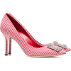MANOLO BLAHNIK white and red Hangisi 90  - Klasične cipele - 
