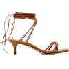 MARA MINE brown leather sandal - Sandały - 