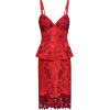 MARCHESA NOTTE Embroidered ponte peplum - Dresses - 