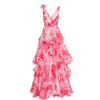 MARCHESA Tiered printed chiffon - sukienki - 