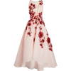 MARCHESA pink & red floral gown - sukienki - 