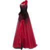 MARCHESA red & black silk gown - ワンピース・ドレス - 