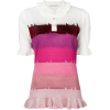 MARCO DE VINCENZO Striped knit polo shir - T-shirts - 