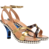 MARNI Embellished leather sandals - Sandale - 