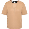 MARNI Open-back bow-detailed jersey top - Hemden - kurz - 