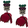 MARNI earclips with flower hanger - Ohrringe - 