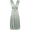 MARYSIA green satin dress - Платья - 